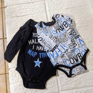 NWT Official NFL Dallas Cowboys 2 Piece onesie set 6 months